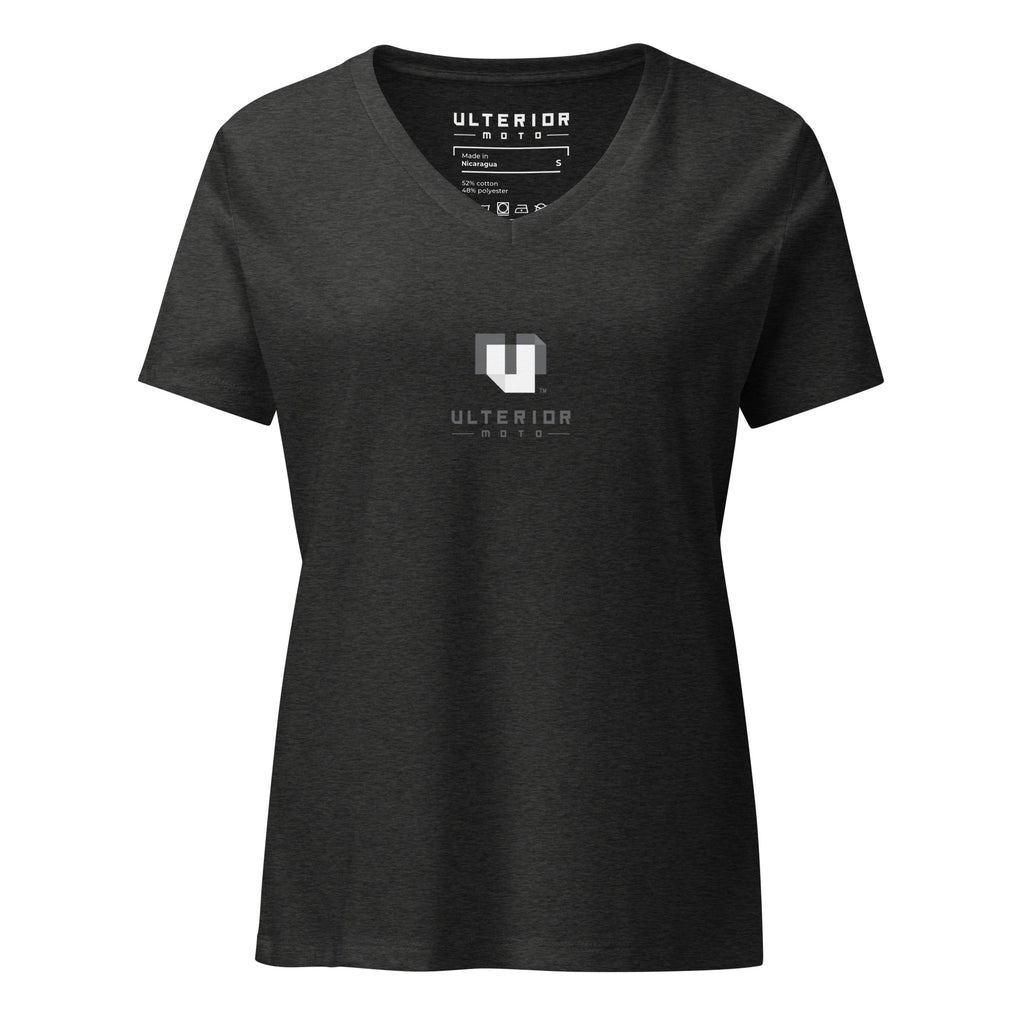 Women’s Relaxed V-Neck Corp Tee Black/Gray
